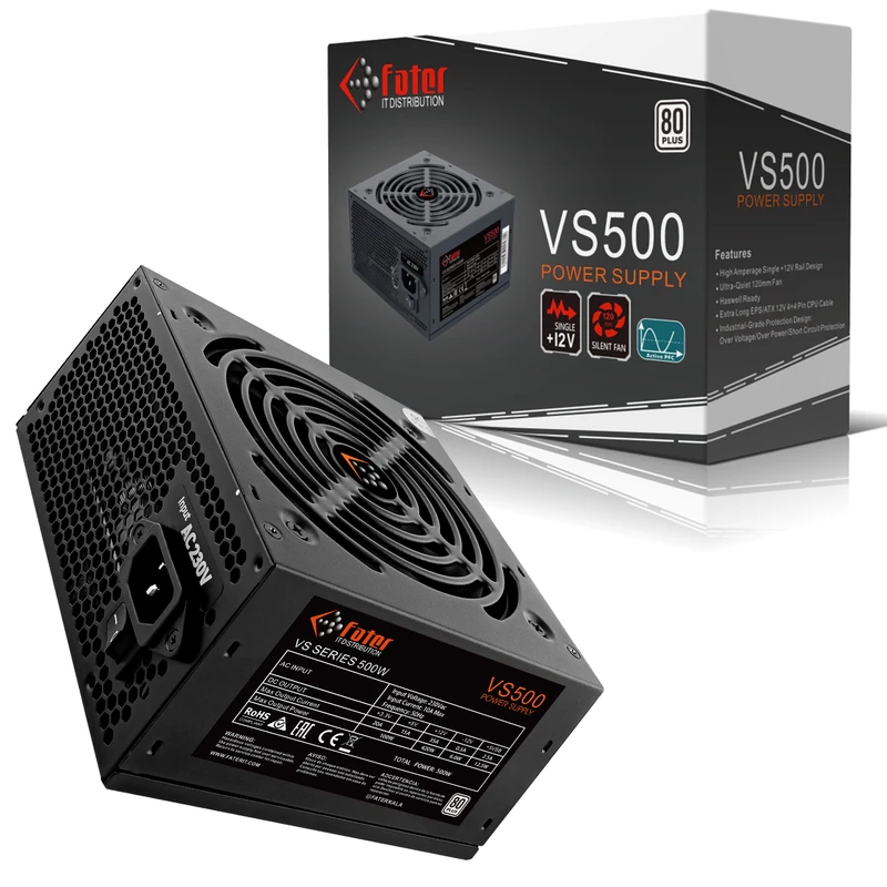پاور کامپیوتر ظرفیت 500 وات فاطر مدل VS500 80 PLUS White