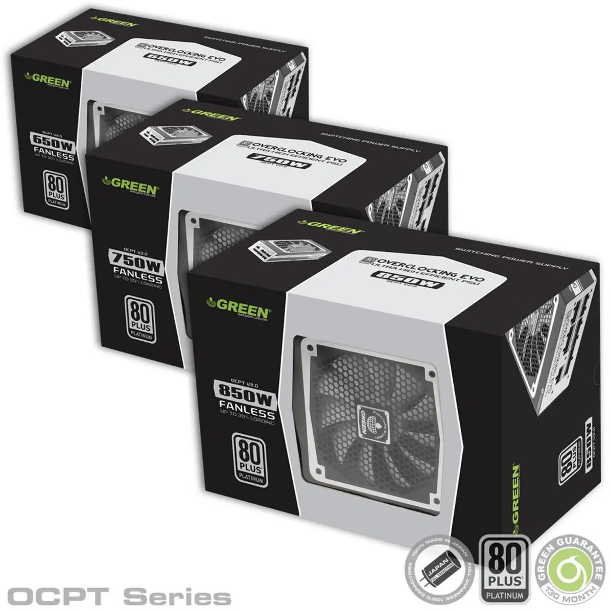 پاور کامپیوتر ظرفیت ۸۵۰ وات گرین مدل GP850B-OCPT PLUS Platinum 80